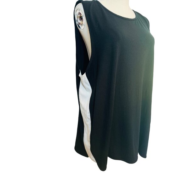 2/$30  J.Jill XL Womens Wearever Collection Sleeveless Top Black - Picture 5 of 14